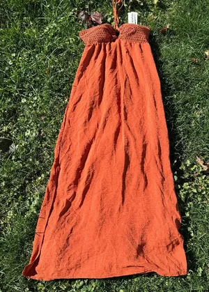 No Boundaries NWT Crochet Babydoll Rust Maxi Dress thumbnail 1