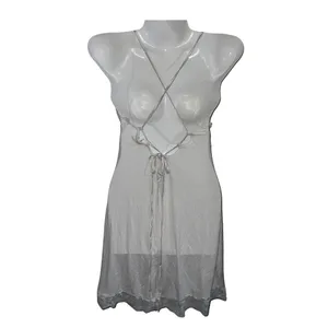 Victoria's Secret Y2K Style Lace Trim Ribbed Slip Dress Intimates Lingerie Nigh thumbnail 2