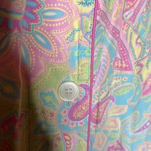 Lauren Ralph Lauren Sleep Shirt Pink Pastel Paisley Long Sleeve Size Small thumbnail 6
