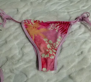 Kinis By Carter Tie Side Bikini Bottom Size Small . Pink thumbnail 1