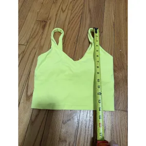 Lululemon Align Nulu Crop Tank‎ Top Electric Lemon Yellow Size 4 thumbnail 7