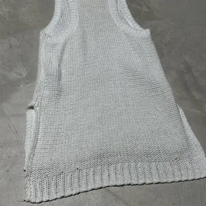 VTG Abercrombie Fitch Cream Knit Sleeveless Mock Neck Sleeveless Sweater Tank XS thumbnail 10