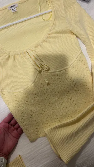 Yellow garage knitted long sleeve top  thumbnail 3