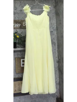 NWT Aqua Applique Floral Off-the-Shoulder Midi Dress IDO14647 Butter yellow M thumbnail 3