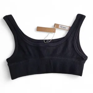 ✨NWT SKIMS Black Waffle Scoop Neck Bralette NWT in Onyx Size Small thumbnail 3