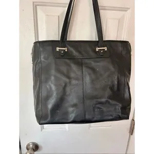 Coach Taylor 32824 Black Leather Large Tote Shoulder Bag Satchel $598 thumbnail 4
