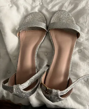 Silver Sparkly High Heels Size 6.5 thumbnail 3