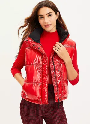 Loft Lou & Gray Hooded Active Puffer Vest thumbnail 1