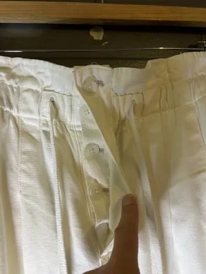 Free People Pants Womens L White Paperbag Tapered Twill Elastic Waist Pockets thumbnail 3