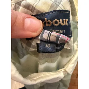 Barbour Tartan Plaid Belted Shirt Dress Green Beige Size 10 Cotton thumbnail 6