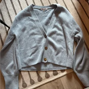 Reformation Varenne Blue Cashmere Blend‎ Button Front Cardigan Sweater S thumbnail 2