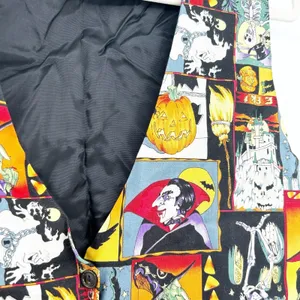111 Main Womens Vintage Halloween Spooky Witch Vampire Novelty Print Vest Size L thumbnail 4