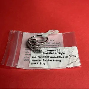 Bomb Party RBP6155 “Revealed in Style” Ice Crystal on Rhodium Size 10 Ring NWT thumbnail 5