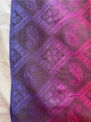 Handwoven Rainbow Paisley Wrap thumbnail 6