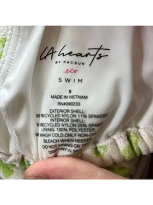 LA Hearts Pacsun Floral Green Bikini Top thumbnail 3