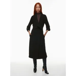 Babaton Aritzia Black Khalo Robe Trench Jacket Overpiece XXS thumbnail 10