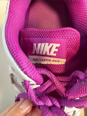 Nike Women’s White and Purple Air Vapor Ace Sneakers thumbnail 5