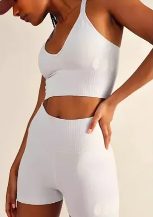 Free People Movement Good Karma Grey Top & Shorts Set thumbnail 1