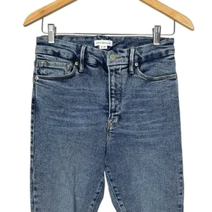 Good American Good Waist Good Crop Jeans Distressed Medium Wash Size 6 thumbnail 5