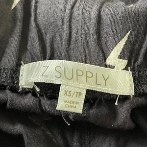 Z Supply Pajama Lounge Set Womens XS Grey Lightning Bolt Cotton Modal 2pc Jogger thumbnail 7