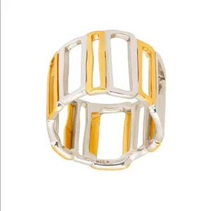 SILPADA Sterling Silver and Gold Tone Framework Two Tone Ring Sz 6 thumbnail 11