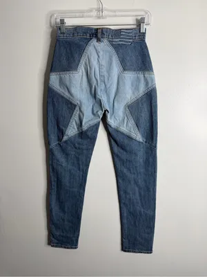 Revice Denim Star/Venus Crop Jeans Stargazer Size 24 Two Tone Y2K Streetwear thumbnail 3