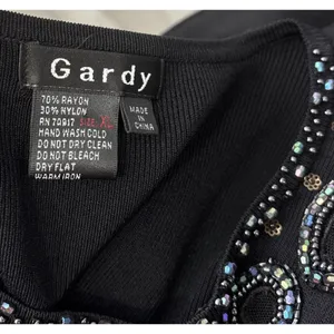 Gardy Sweater Size XL Black Beaded Whimsigoth Maximalist Gothic Chic Glam Event thumbnail 5