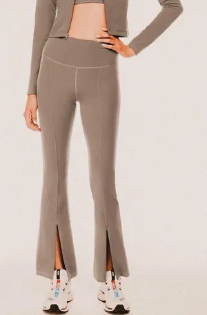 Aritzia TNA Butter™ Atmosphere Hi-Rise Split Flare Leggings Green XL athleisure thumbnail 1