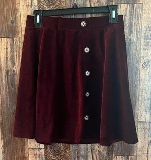 Altar’d State Maroon Lightweight Corduroy Skirt Size medium (bg2) thumbnail 1