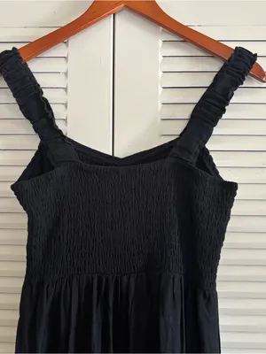 Line and Dot Market & Spruce Black Sweetheart Smocked Strappy Sleeveless Maxi Dress Size S thumbnail 5
