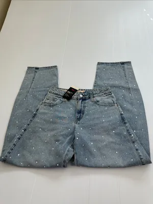 Levi's NWT Baggy Dad Barrel Jeans with Crystal Embellishment Dazzle Me, 25 x 32 thumbnail 5