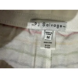 P.J. Salvage Drawstring Stripe Pajama Shorts Sz M $60 MSRP thumbnail 4