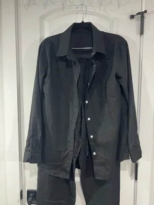 Brand New linen Set , pants and Top Black Size M thumbnail 5
