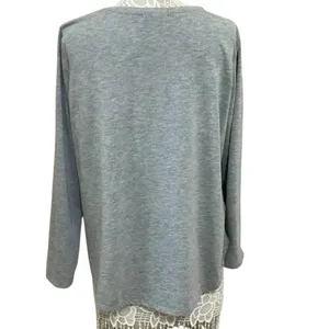 Leopard Print Fall Pumpkin Shirt Size XL Gray thumbnail 4