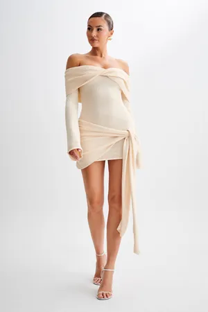Meshki Off-The-Shoulder Knit Mini Dress thumbnail 5