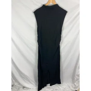 NWT ASOS High Neck Sleeveless Maxi Dress Black Size 14 thumbnail 3