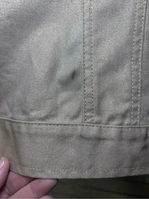Lauren Jeans Co Ralph Lauren Women's Demin Gold Metallic Button Up Jacket Sz L thumbnail 4