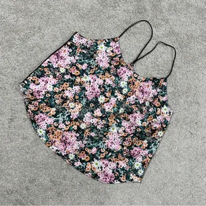 Victoria’s Secret Women’s Pajamas Set Satin Floral Cami Tank Top L & Shorts M thumbnail 4