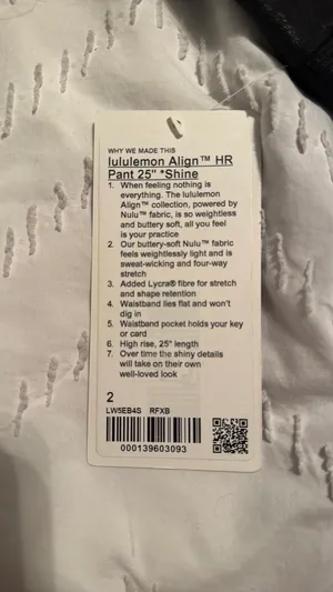 Black Shiny Lululemon Leggings thumbnail 5