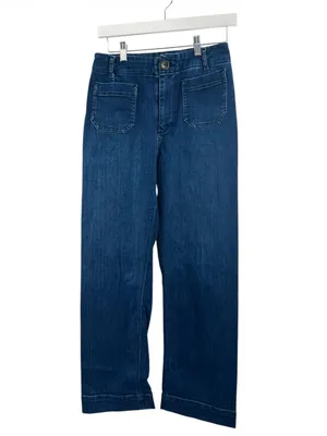 Anthropologie Pilero The Skipper Cropped Wide Leg Jeans Sz 27 tall thumbnail 3