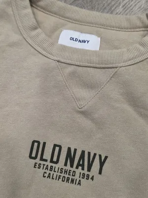 Old Navy Beige Crewneck Sweatshirt XL Cotton Blend Casual Long Sleeve fall winte thumbnail 4