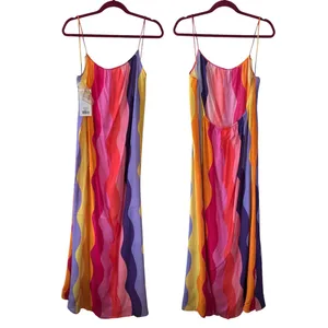 Sundress Grace Capri Multicolor Rainbow Long Maxi Slip Dress Women’s Size M/L thumbnail 2