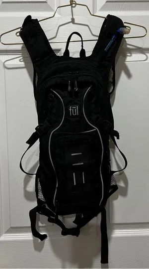 FUL Unisex Multi Sport Hydration Cargo Black With Hydration bladder plastic bag thumbnail 1