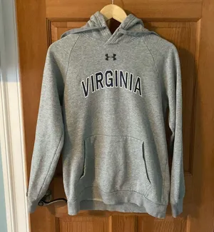 Under Armour Size Small University of Virginia Gray Hooded Sweatshirt thumbnail 2