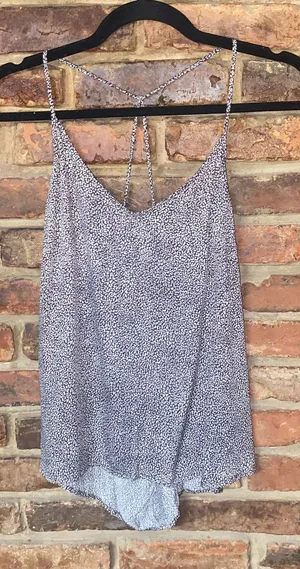 Oysho Brown Cream Leopard Animal Print Strappy Tank Top Women's Size Small thumbnail 1