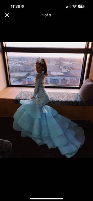 Sherri Hill Prom Dress Blue thumbnail 2