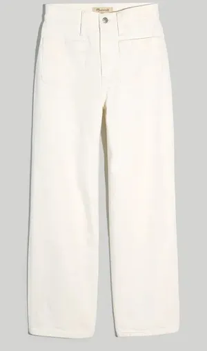 Madewell The Perfect Vintage Wide Leg Jean in Tile White Patch Pocket Edition thumbnail 1