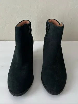 Vionic Jessie Water Resistant Suede Leather Ankle Boots Booties Black Size 8.5 thumbnail 4