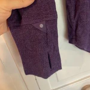 Athleta purple scoop neck cross back blouse small thumbnail 3