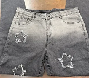 Faded Black Jeans Stars Ombre style Stars festival Party Statement Celestial fun thumbnail 1